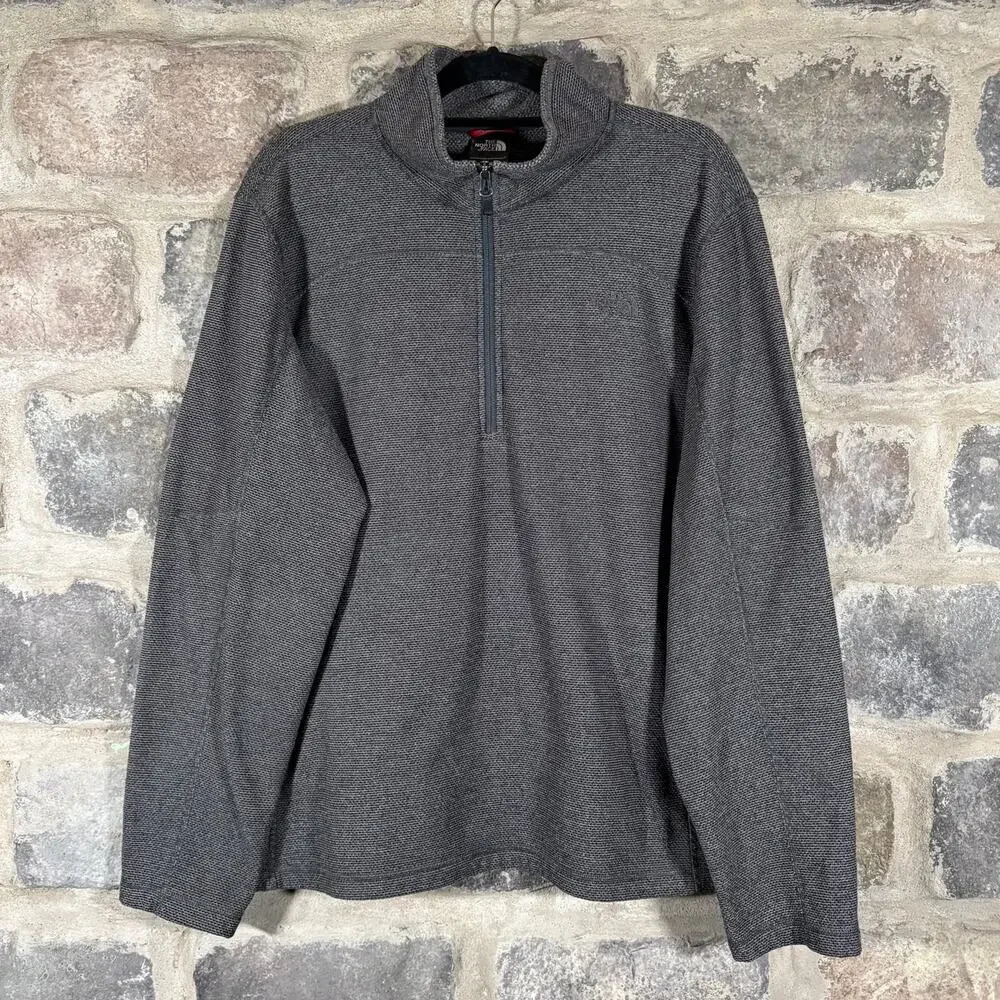 The North Face 1/4 Zip Sweatshirt Fleece Men's XL Gray Pull Over Gorpcore‎